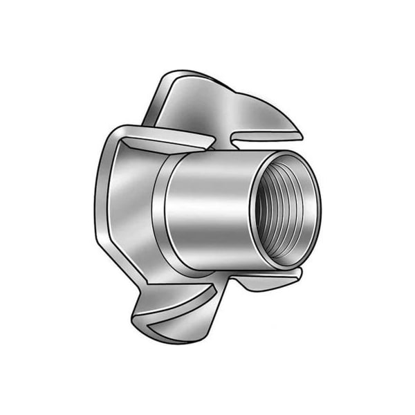 T-Nut, M6, Steel, Zinc Plated
